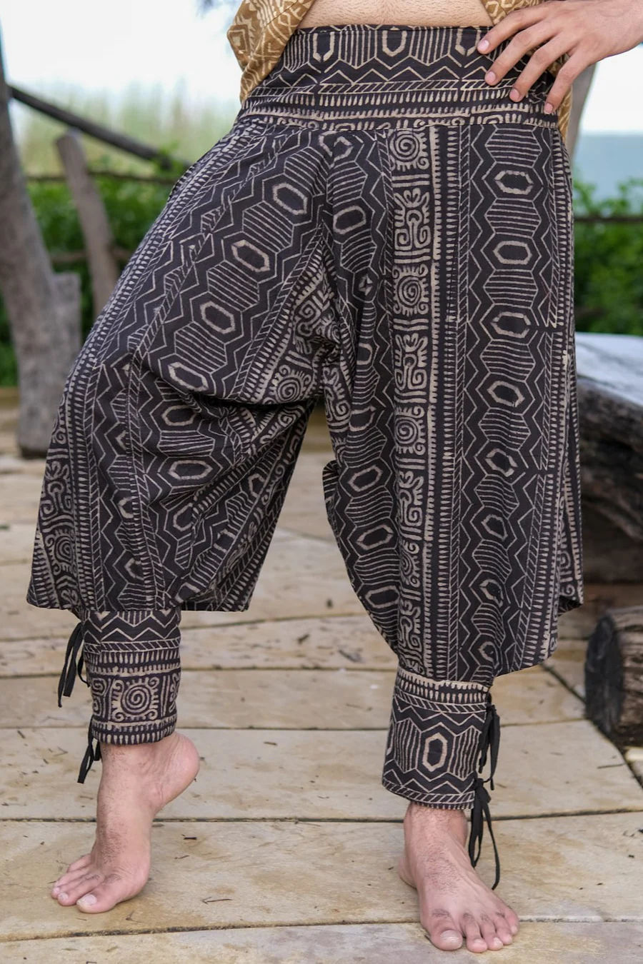 Tribal Print Cotton Harem Pants